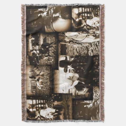 Western Theme Rustic Rodeo Cowboy Design Decke (Vorderseite Vertikal)