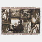 Western Theme Rustic Rodeo Cowboy Design Decke (Vorderseite)