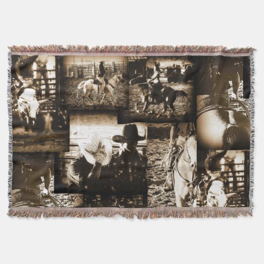 Western Theme Rustic Rodeo Cowboy Design Decke (Vorderseite)