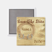 Western Theme Wedding Save the Date Magnete Magnet (Vorderseite/Rückseite)