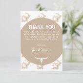 Western Themed Baby Dusche Danke Karte (Stehend Vorderseite)