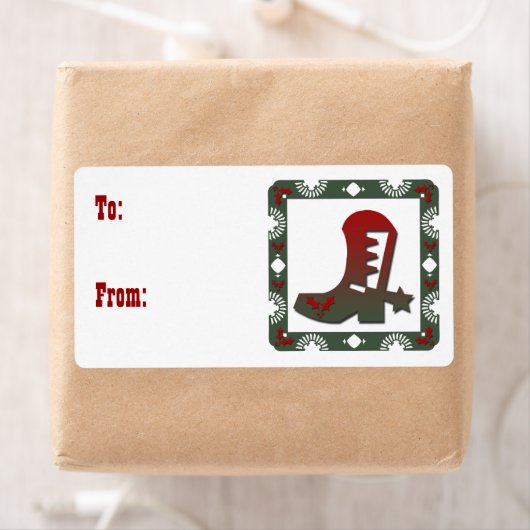 Western Themed Cowboy Boot Weihnachten (Insitu)