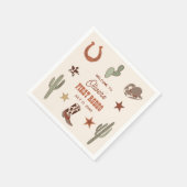 Western Themed First Rodeo Geburtstag Serviette (Ecke)