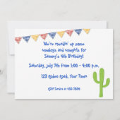 Western-Themed Foto-Geburtstags-Einladung Einladung (Rückseite)