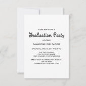 Western Themed Graduation Party Mini Einladung (Rückseite)