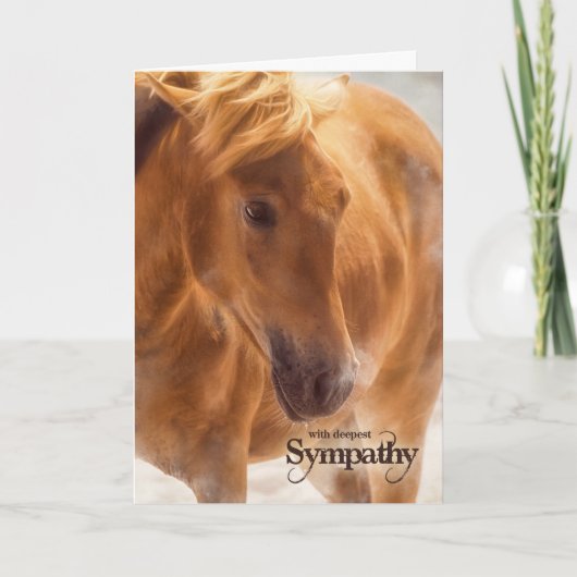 Western Themed Horse Pet Beileid Karte (Vorderseite)