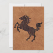 Western Themed Leather Look Wedding Einladung (Rückseite)