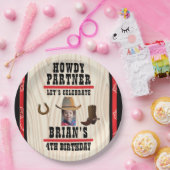 Western-Themenpapierplatte Pappteller (Party)