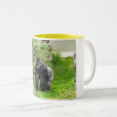 Western-Tiefland Silverback-Mannesgorilla Zweifarbige Tasse (VorderseiteRechts)