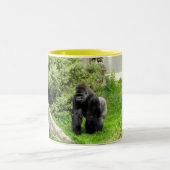 Western-Tiefland Silverback-Mannesgorilla Zweifarbige Tasse (Mittel)