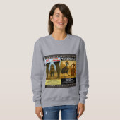 Western-Tierplakat-Parodie Sweatshirt (Vorne ganz)