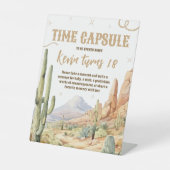 Western Time Capsule Birthday Sign Sockelschild (Vorderseite)