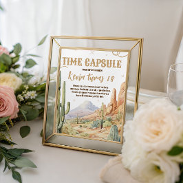 Western Time Capsule Birthday Sign Sockelschild