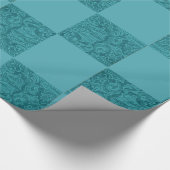 Western-Toolbar Leder Turquiose Block Print Geschenkpapier (Ecke)