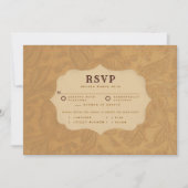 Western Tooled Cream Terracotta Meal Wedding RSVP (Vorderseite)