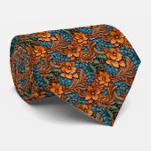 Western Tooled Leather Neck Tie Krawatte (Gerollt)