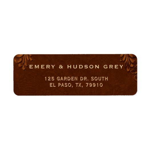 Western Tooled Rustic Terracotta Elegant Wedding (Vorne)