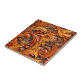 Western Toolted Leather Keramik Tile Fliese (Seite)