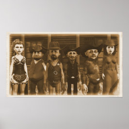 Western Townvolk - Kleines Poster