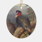 Western tragopan, Vogelbilder Keramik Ornament (Links)