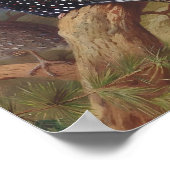 Western tragopan, Vogelbilder Poster (Ecke)