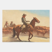 Western "Trail Herd" von Maynard Dixon Geschenkpapier Set (Vorderseite 2)