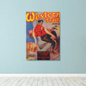 Western Trails Magazine Titelseite 3 Leinwanddruck (Insitu (Holzboden))