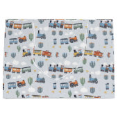 Western Train Adventure - Geschenktasche | Niedlic Große Geschenktüte (Vorderseite)