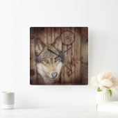 Western Traumfänger, einheimischer amerikanische U Quadratische Wanduhr (Zuhause)