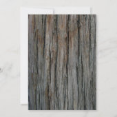 Western Tree Bark Bridal Dusche Einladungen (Rückseite)
