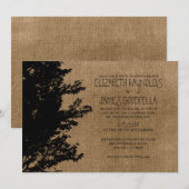 Western Tree Branches Hochzeiten Einladungen (Vorne/Hinten)