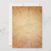 Western Tree Rings Bridal Dusche Einladungen (Rückseite)