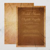 Western Tree Rings Bridal Dusche Einladungen (Vorne/Hinten)