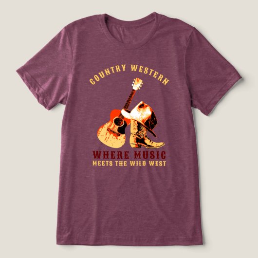 Western Tri-Blend Shirt (Design Vorderseite)