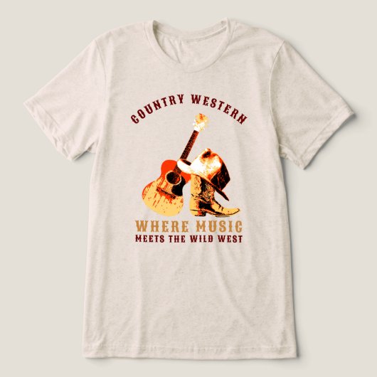 Western Tri-Blend Shirt (Design Vorderseite)