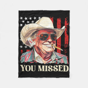 Western Trump Cowboy Du hast Trump 2025 Flagge ver Fleecedecke
