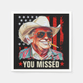 Western Trump Cowboy | Sie haben Trump 2024 vermis Serviette (Vorderseite)