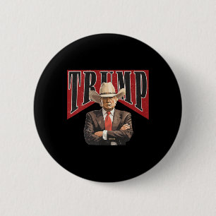 Western Trump Cowboy T-Shirt Nimm Amerika zurück T Button