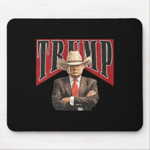 Western Trump Cowboy T-Shirt Nimm Amerika zurück T Mousepad