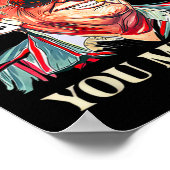 _Western Trump Cowboy You Missed American Flag Cow Poster (Ecke)