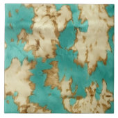Western Türkis Creme Cowhid Fliese (Vorderseite)