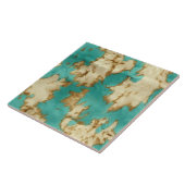 Western Türkis Creme Cowhid Fliese (Seite)