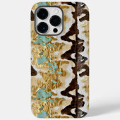 Western Türkis Lederstil Frauen Case-Mate iPhone Hülle (Rückseite)