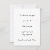 Western Türkis Save the Date RSVP Karte (Rückseite)