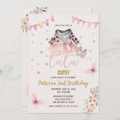 Western Tutu Niedliche Blumengärtnerin Geburtstag Einladung (Vorne/Hinten)