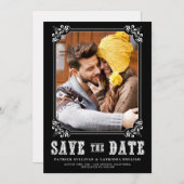 Western Typografie Foto Save The Date (Vorne/Hinten)