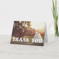Western Typografy Foto Wedding Vielen Dank
