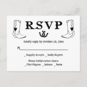 Western UAWG Country Wedding Cowboy Boots Rustikal Einladungspostkarte (Vorderseite)