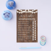 Western über oder unter Brautparty-Game-Karte Flyer (Einzeln)