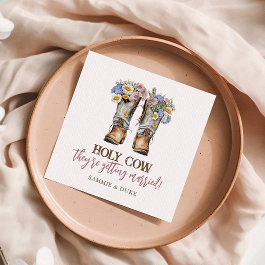 Western und Country Blume Boots Rustikale Hochzeit Serviette